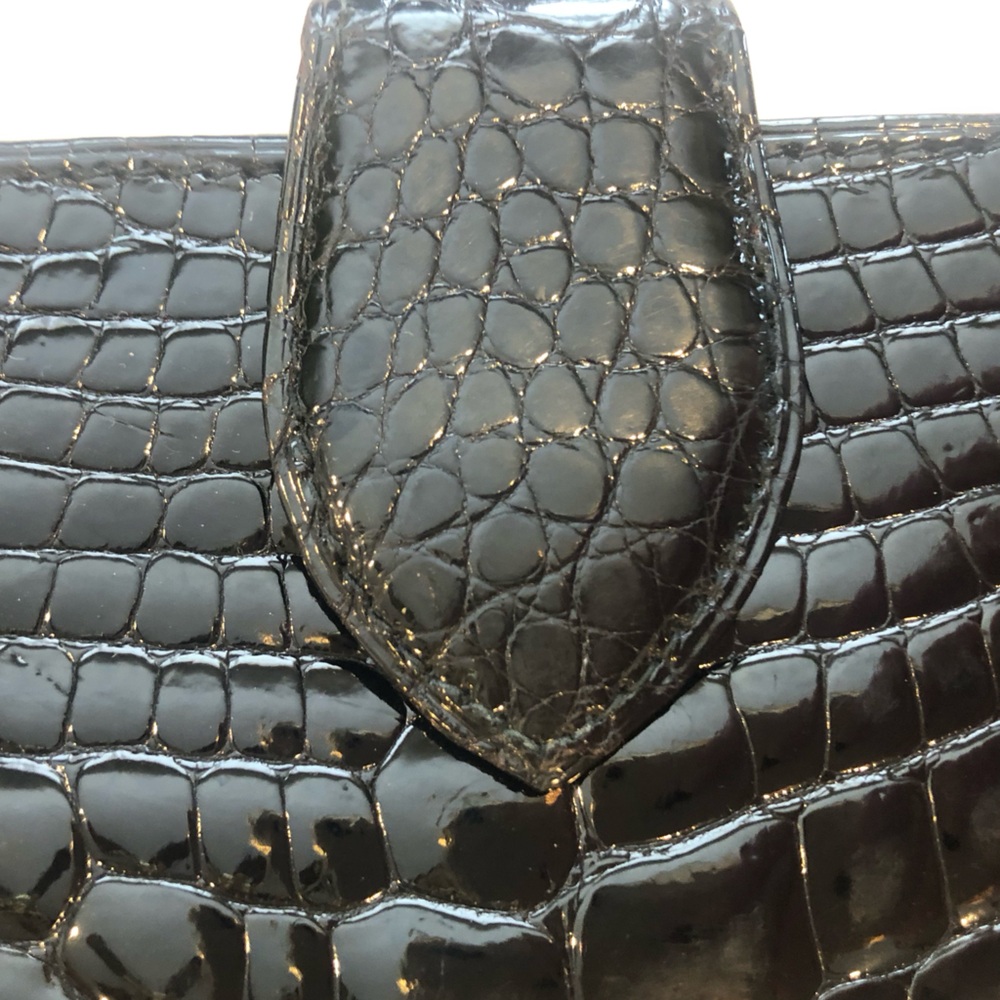 Women's long Alligator wallet black - Made in Italy - Picture 12 of 12